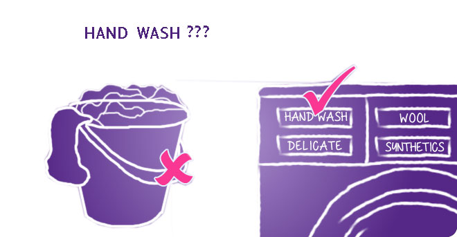 شستشوی دستی با استفاده از ماشین لباسشویی