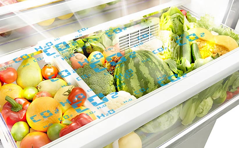 امکانات یخچال هیتاچی : محفظه مخصوص سبزیجات « aero care vage zone »
