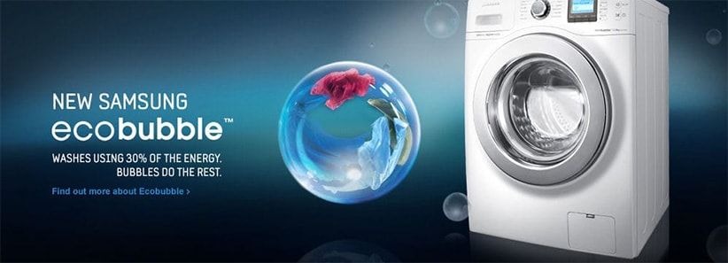 فناوری حباب ساز EcoBubble ماشين لباسشویی